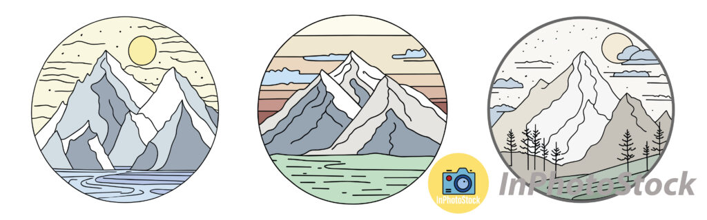 Mountains Graphics for Handicrafts