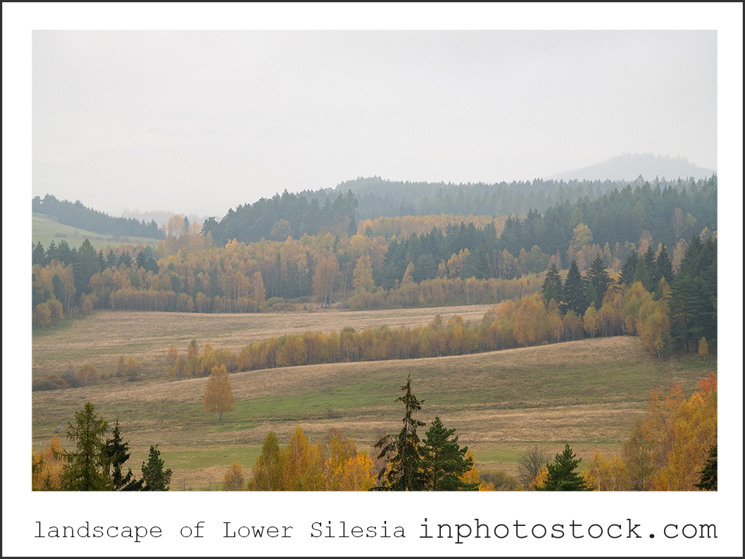 landscape of Lower Silesia stock photography