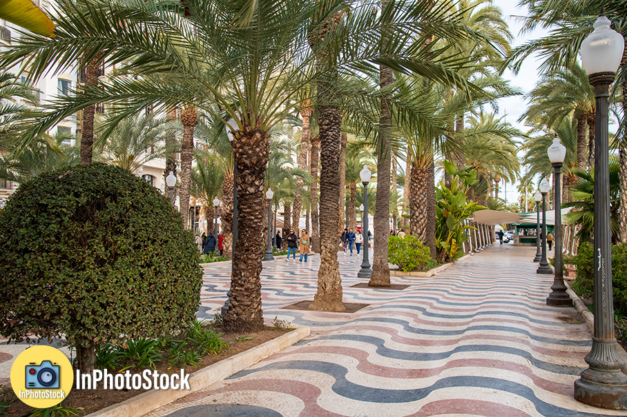 Photo of the promenade in Alicante on the Costa Blanca
